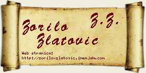 Zorilo Zlatović vizit kartica